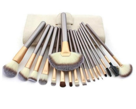 Persian Makeup Brush Set – Luxurious Rice White &amp; Champagne Gold Brushes