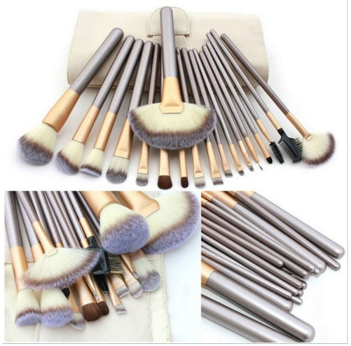 Persian Makeup Brush Set – Luxurious Rice White & Champagne Gold Brushes